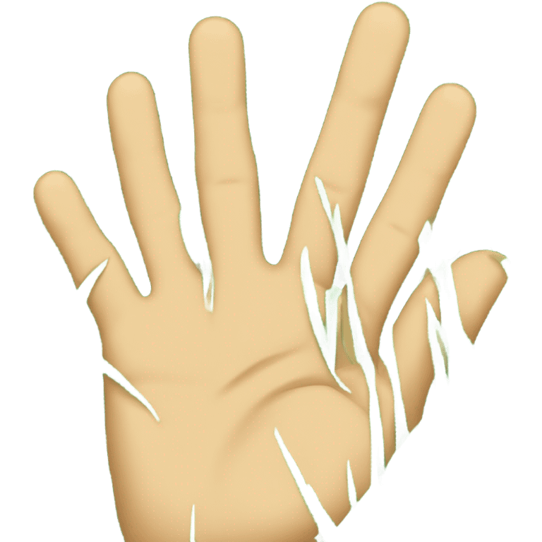 Hand touching grass emoji