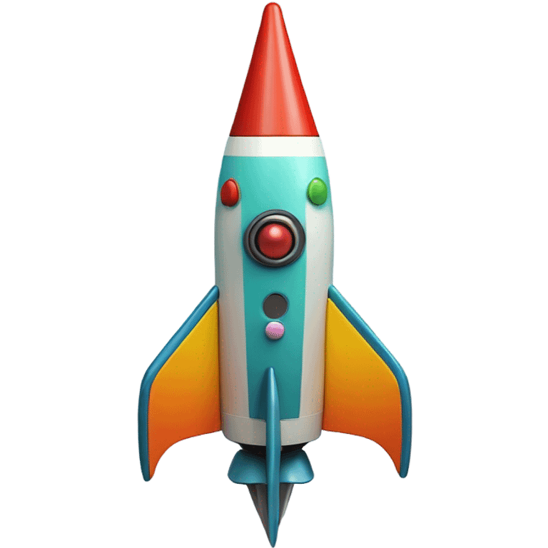 Rocketship made of magnets emoji