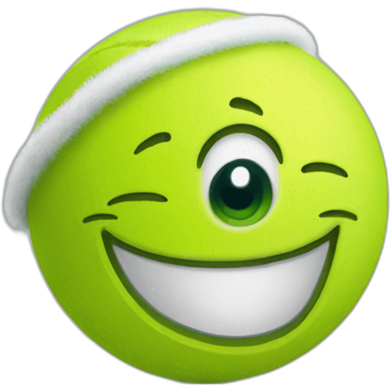 Christmas happy tennis ball emoji