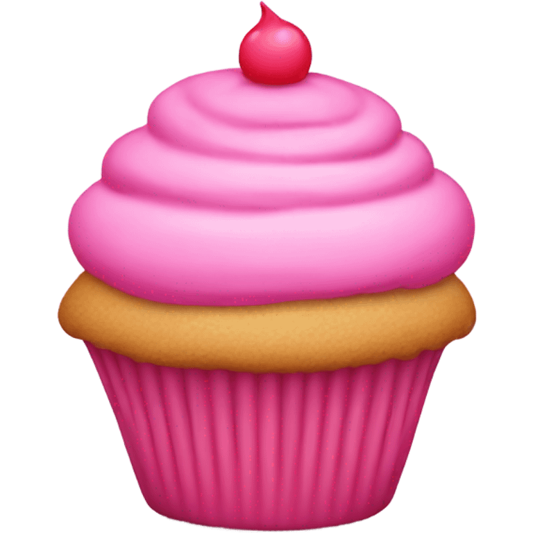 Pink t shirt of a cupcake emoji