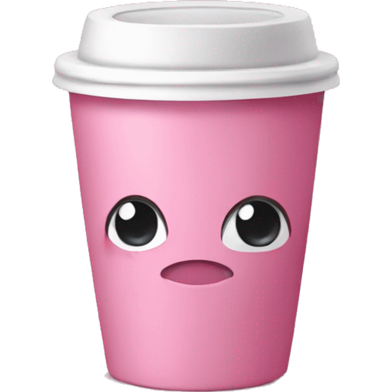 Pink coffee emoji