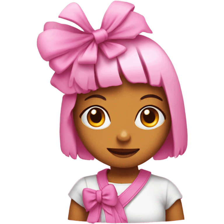 Chicken girl in pink  emoji