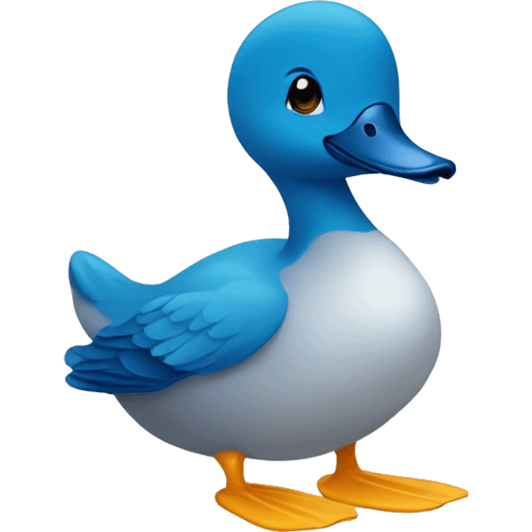 A blue duck emoji