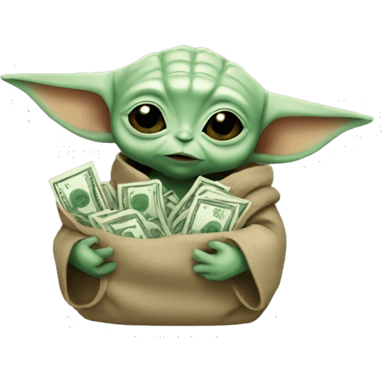 baby yoda holding money emoji