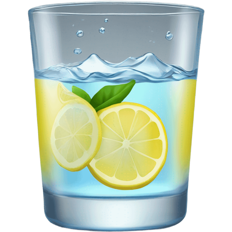 a glass of water with lemon emoji