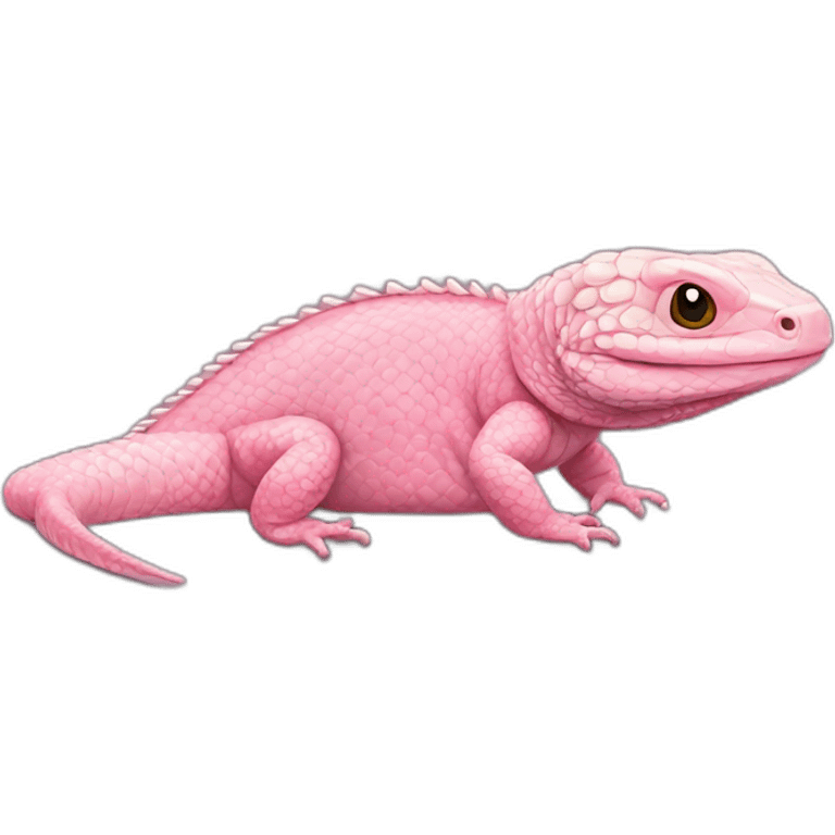 fat pink tegu lizard emoji