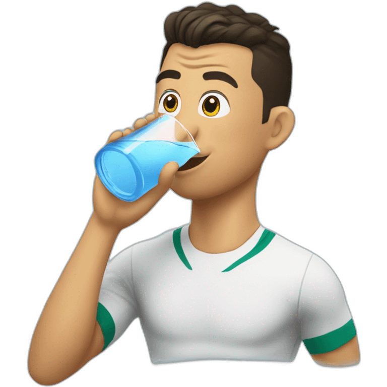 Cristiano Ronaldo drinking water emoji