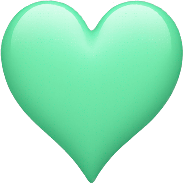 Mint green heart emoji