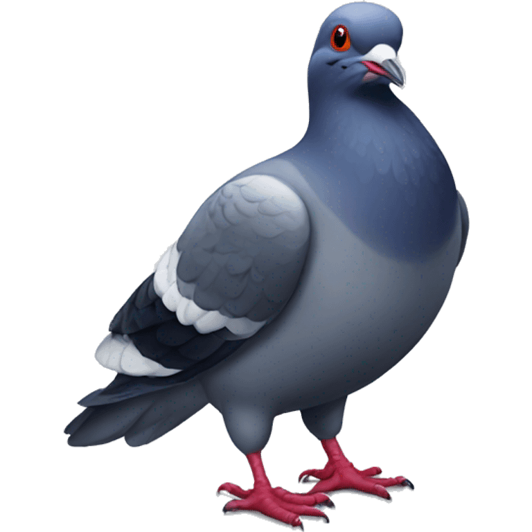 Pigeon in red bull gear emoji