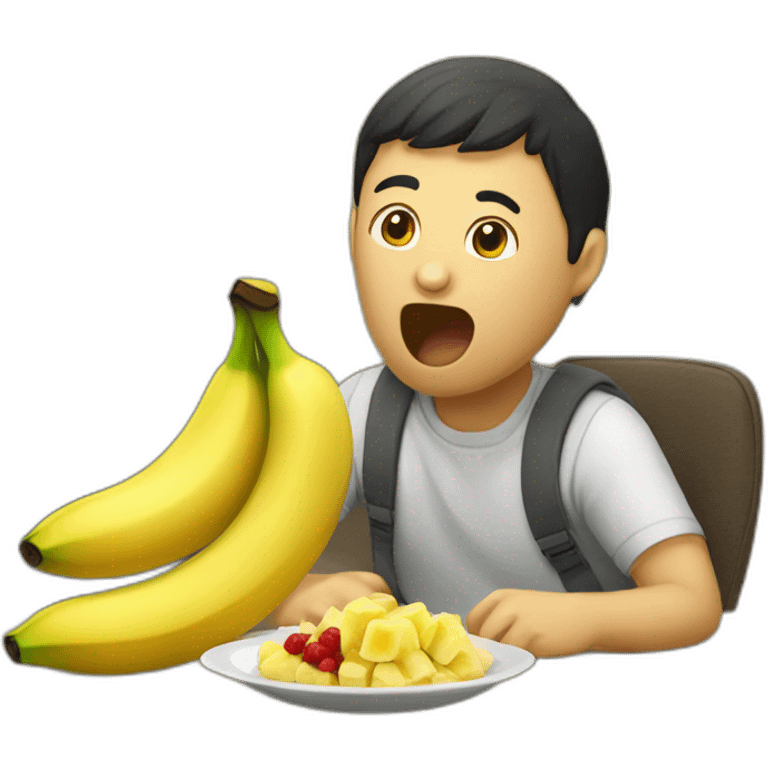 Tokaev eats banana emoji