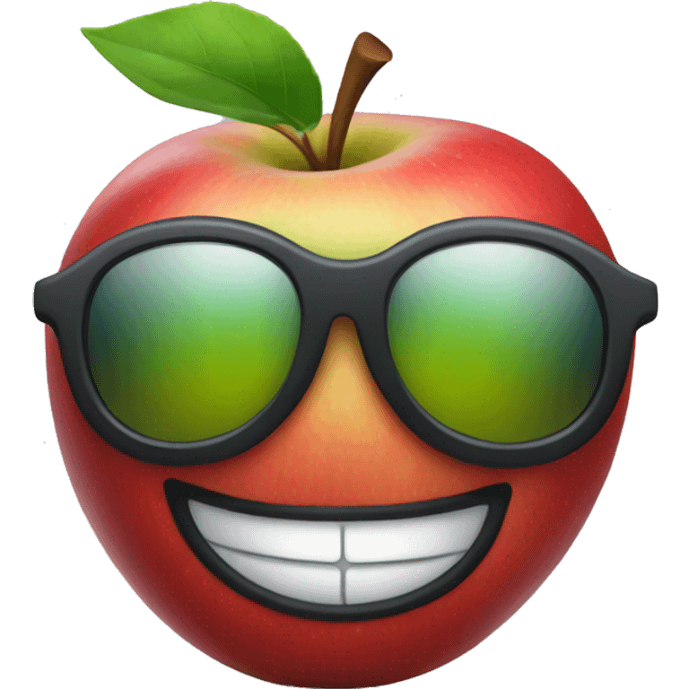 apple wearing sunglasses emoji