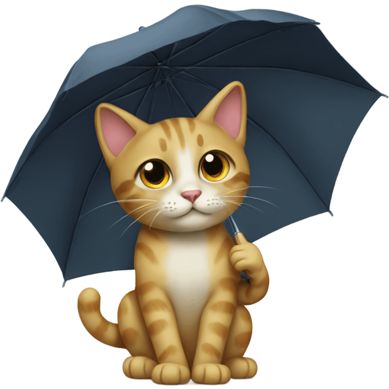  Cat with umbrella emoji