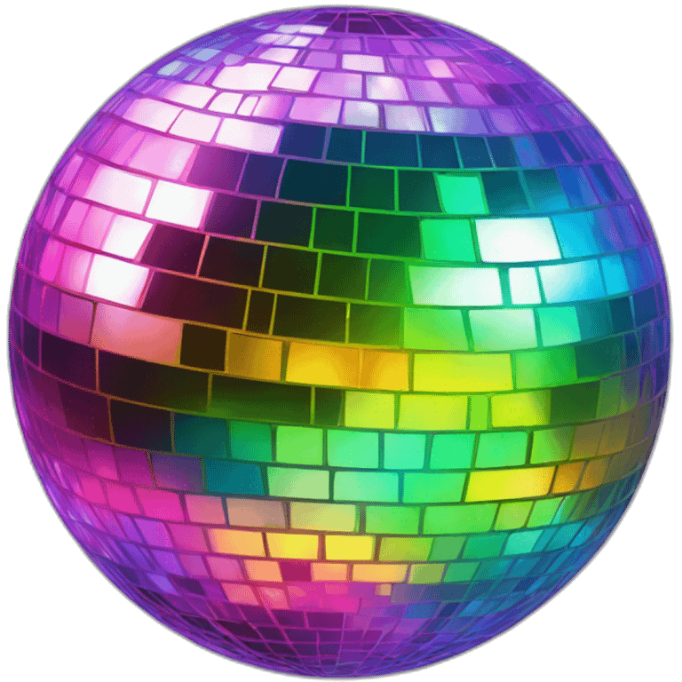 rainbow disco ball emoji