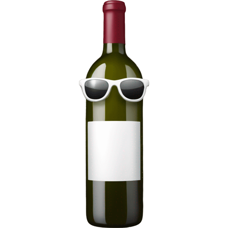 wine bottle with sunglasses emoji