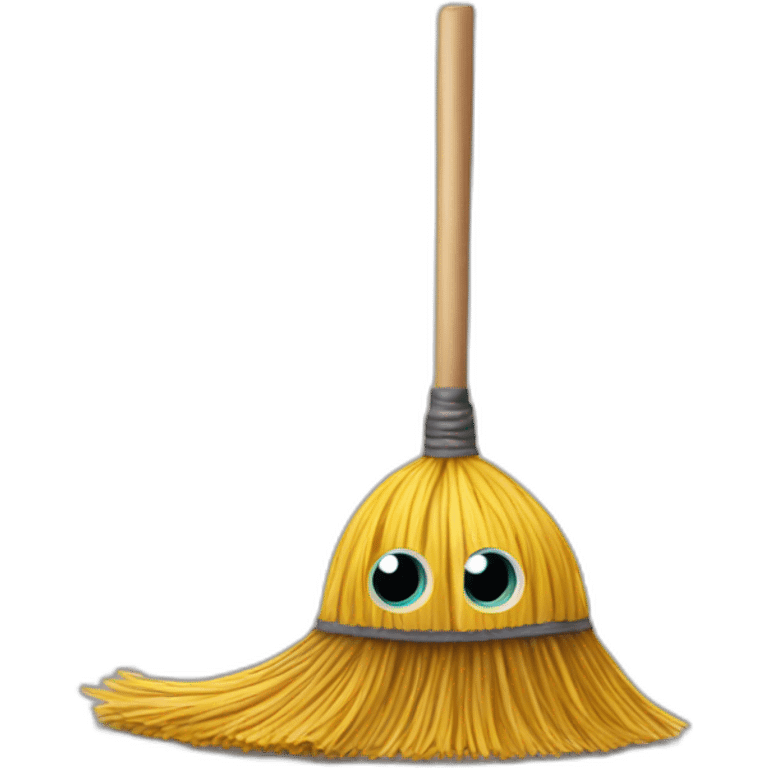 broom with eyes emoji