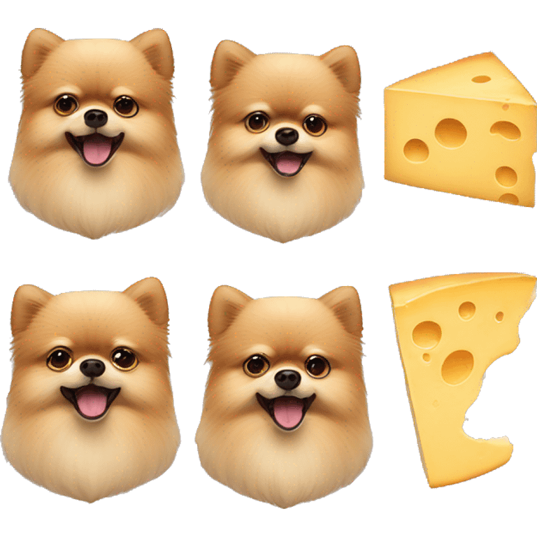 angry pomeranian with cheese emoji