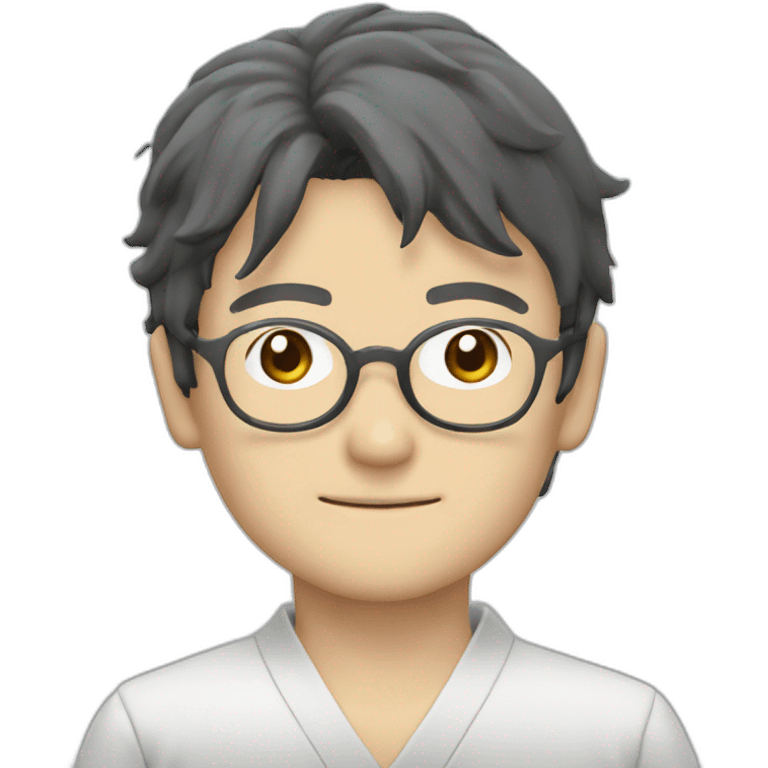 Satoru Gojo with glasses emoji