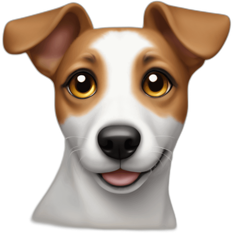 Jack russel dog One side mark around the eye emoji