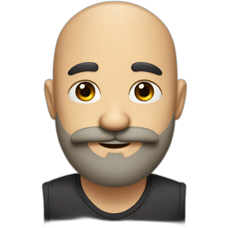 a bald man with moustache and long black beard thumbing up emoji