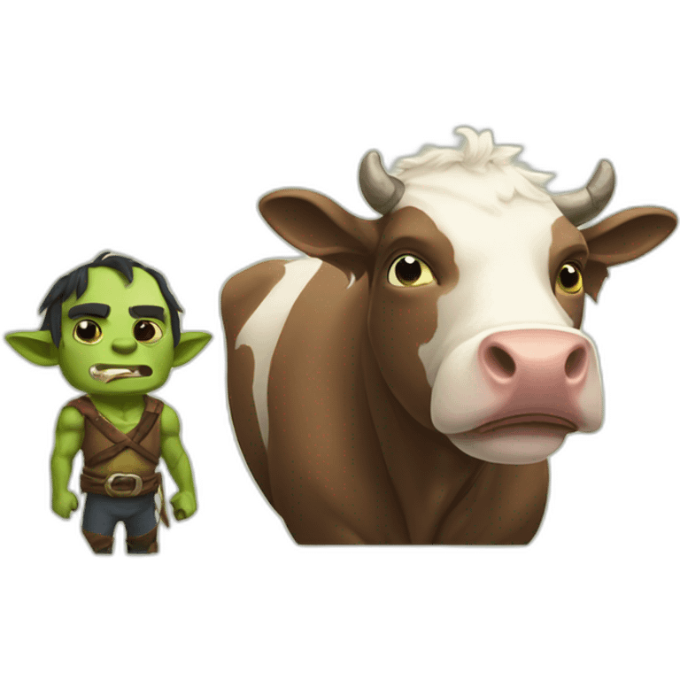 cow and orc emoji