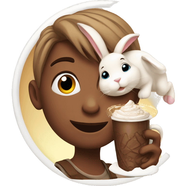 hotchocolate with bunny emoji