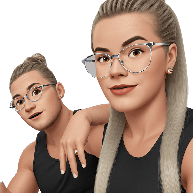 twins with stylish flair emoji