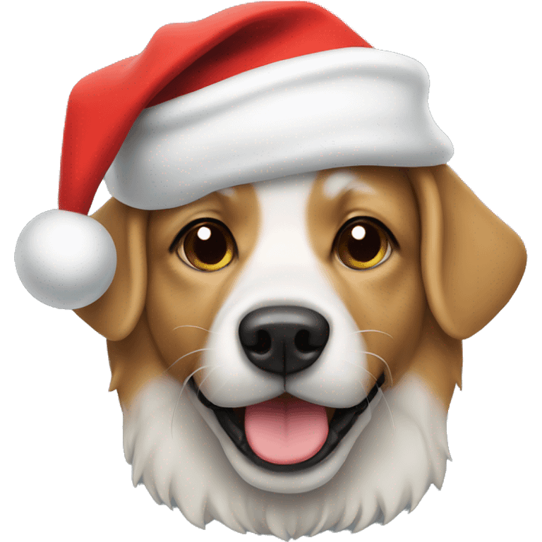 Dog with santa hat emoji