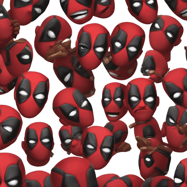 Deadpool making a winking face emoji