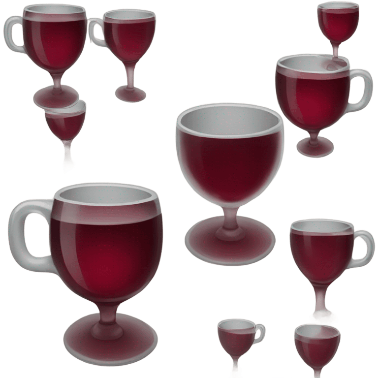 Two cups of burgundy wine emoji