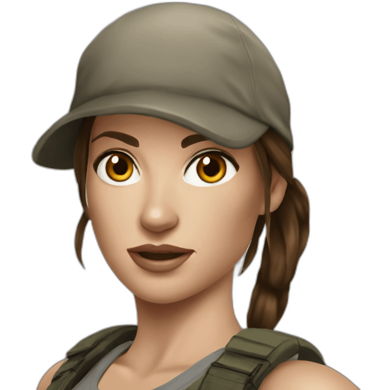 lara croft realistic drawing emoji