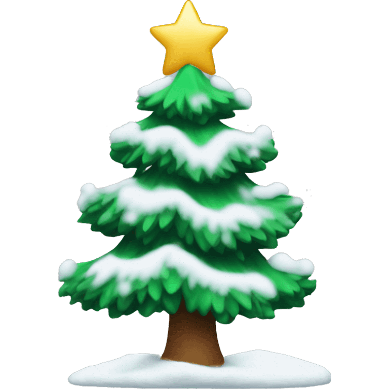 Christmas tree with snow  emoji