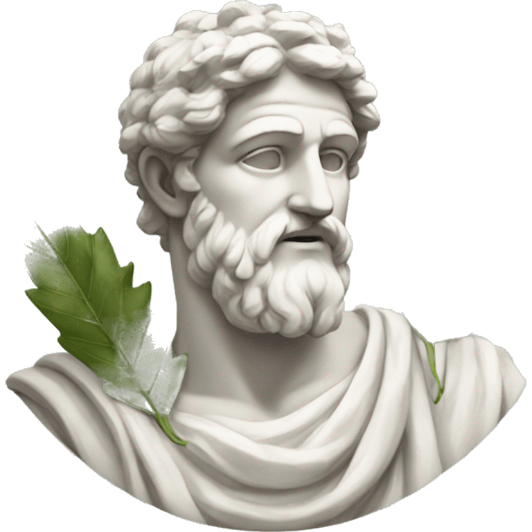 marble Greek god with leaf laurel emoji