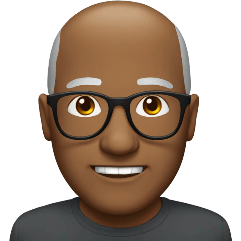 brown older man glasses bald  emoji