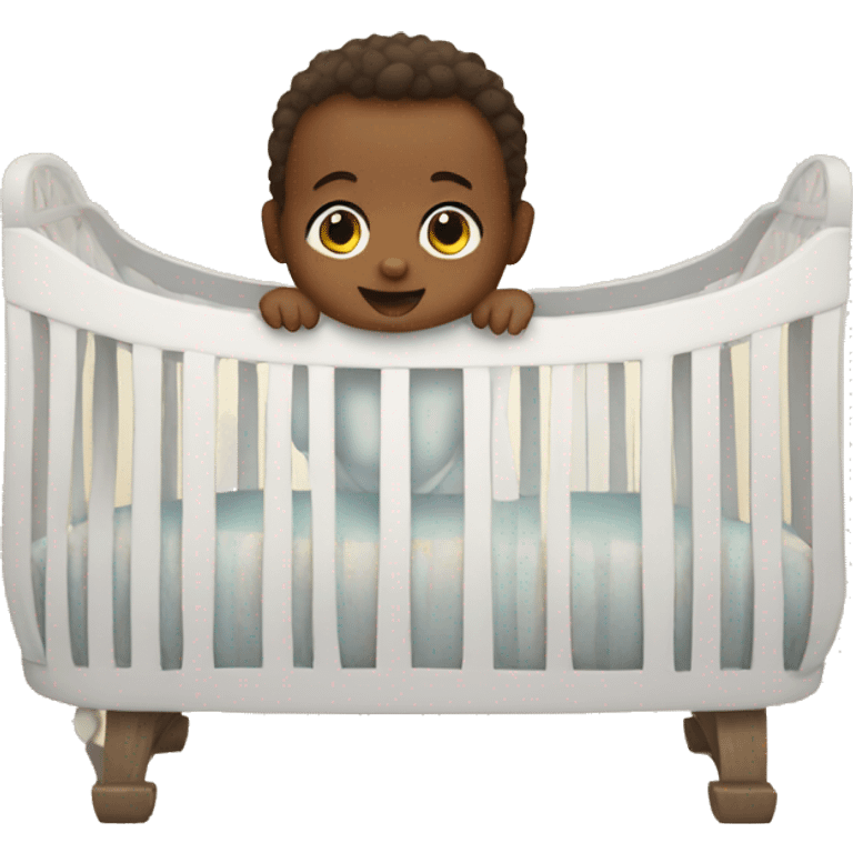 Baby in a giant crib emoji