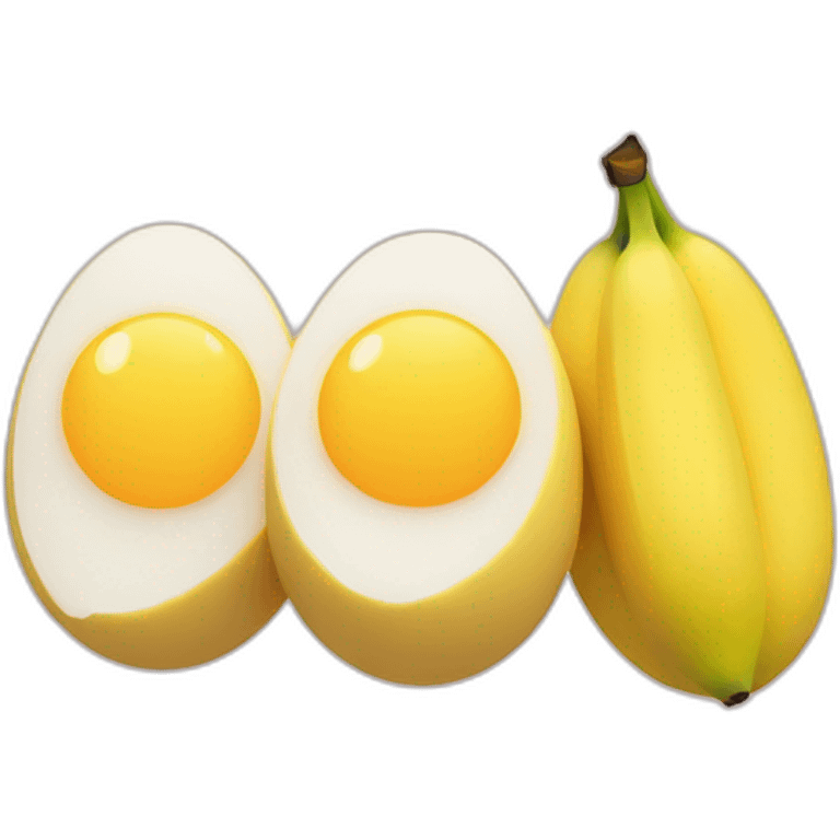 2 eggs and 1 banana emoji