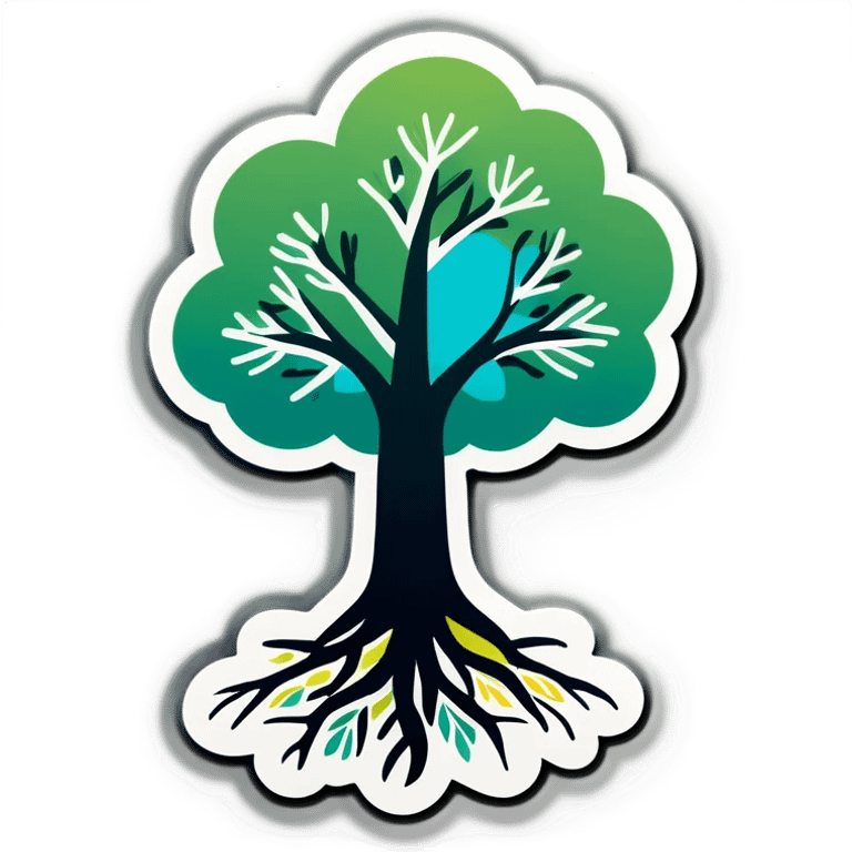  tree symbolising stability and growth, where: 
▪ Roots = Emotional Regulation
▪ Branches=Adaptability
▪ Colours = Empathy or Creativity

all values are from 1 to 10
use
Roots = 5
Branches = 7
Colours = 8 emoji