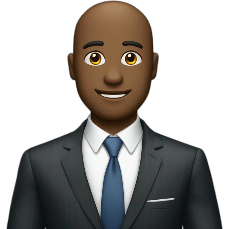 business man in pinstripe suit emoji