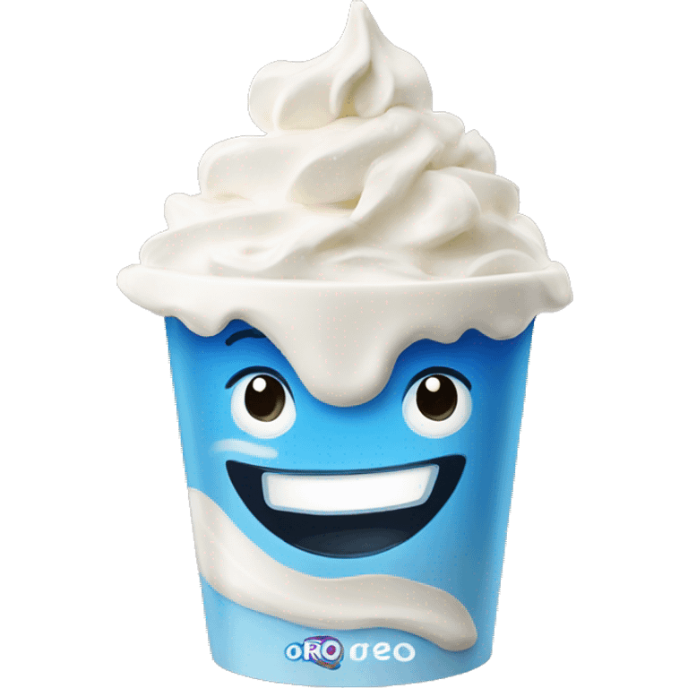 Oreo brand frozen yogurt cup emoji