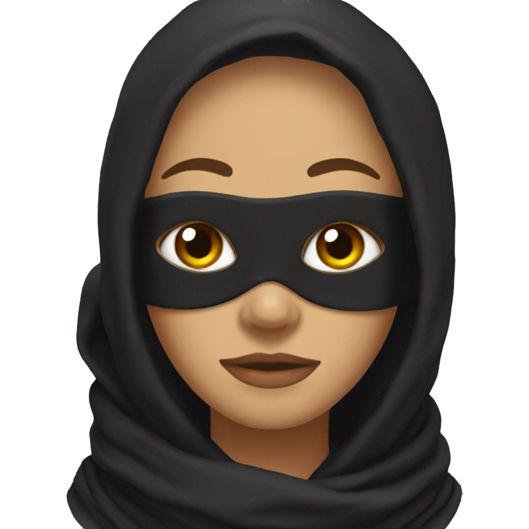 black scarf mask emoji