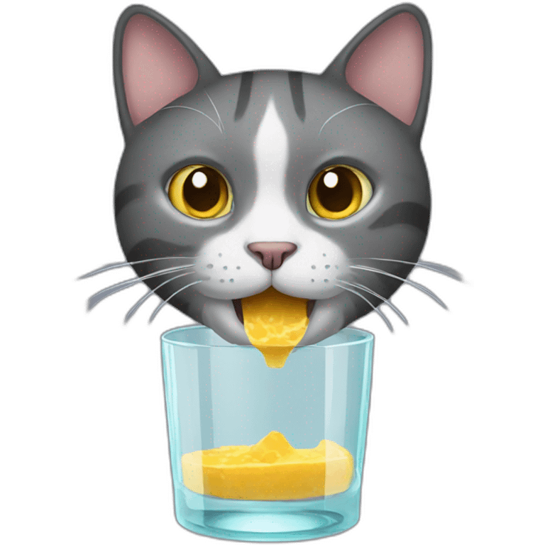 Cat eating glass emoji