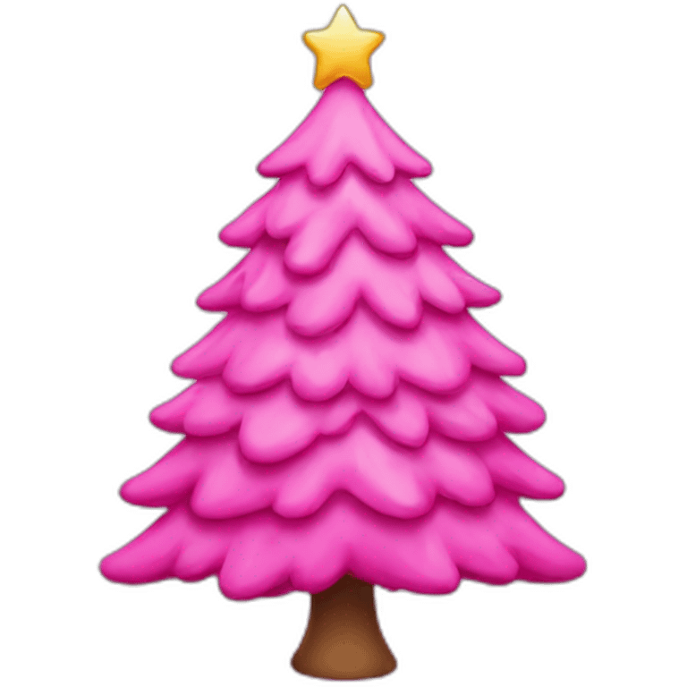 Pink Christmas tree emoji