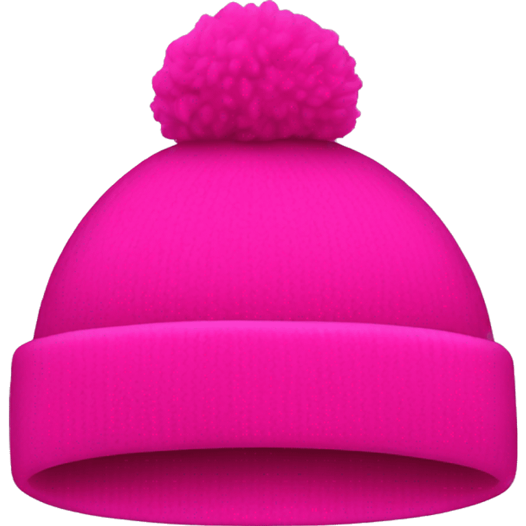 isolated hot pink winter hat  emoji