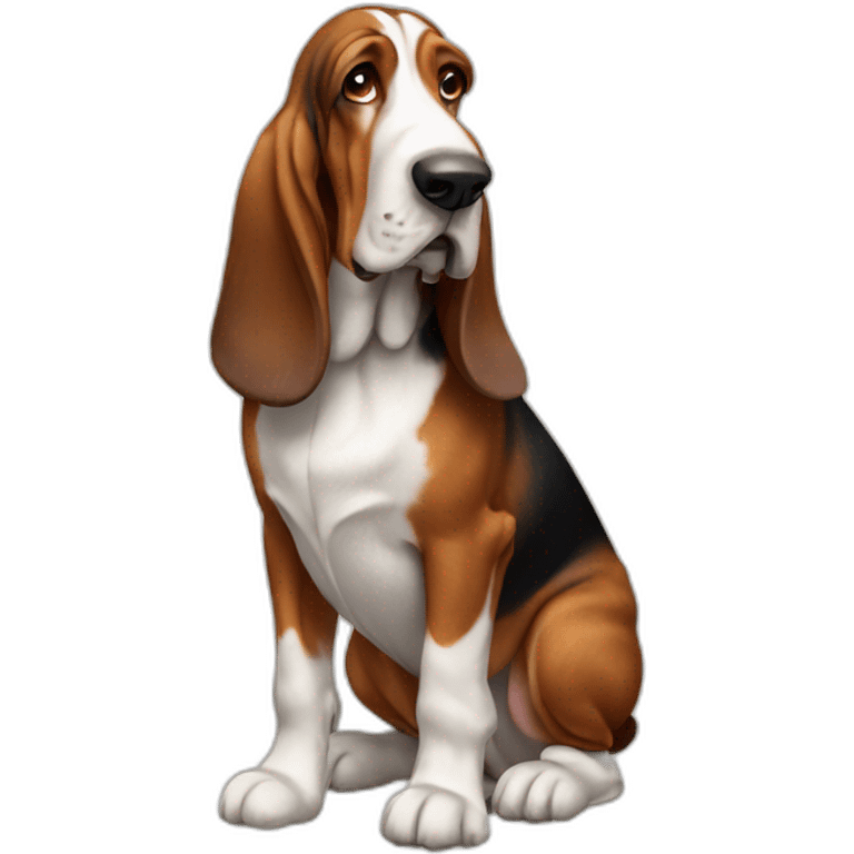 Dog basset hound full-height emoji