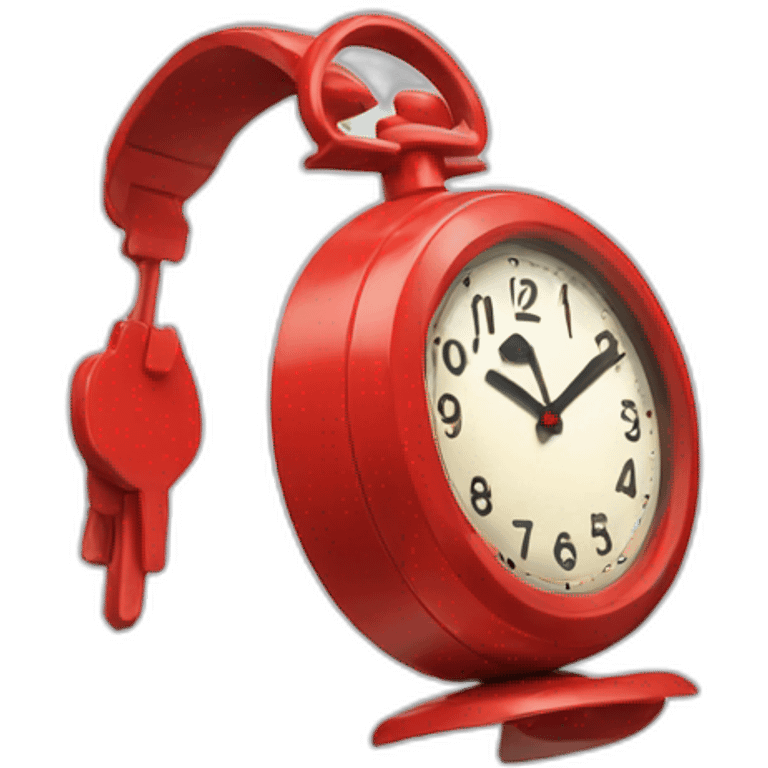 Reloj rojo emoji