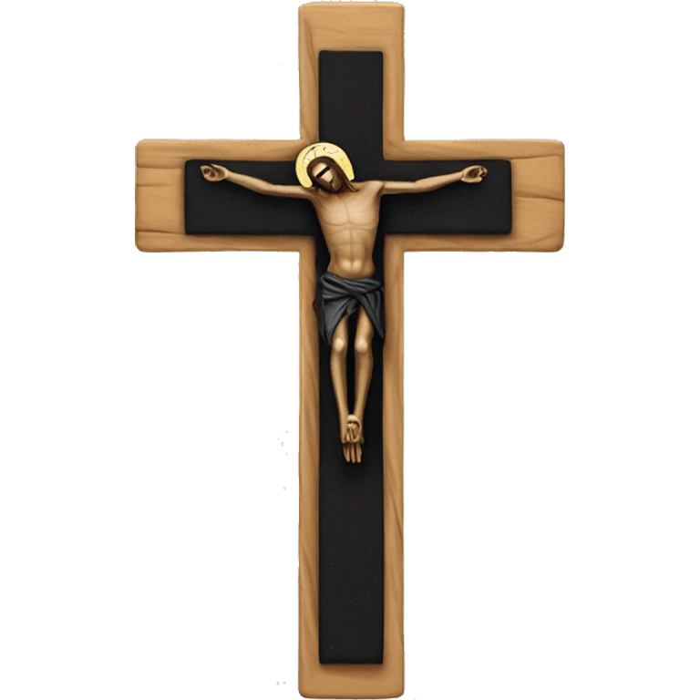 black cross crucifix  emoji