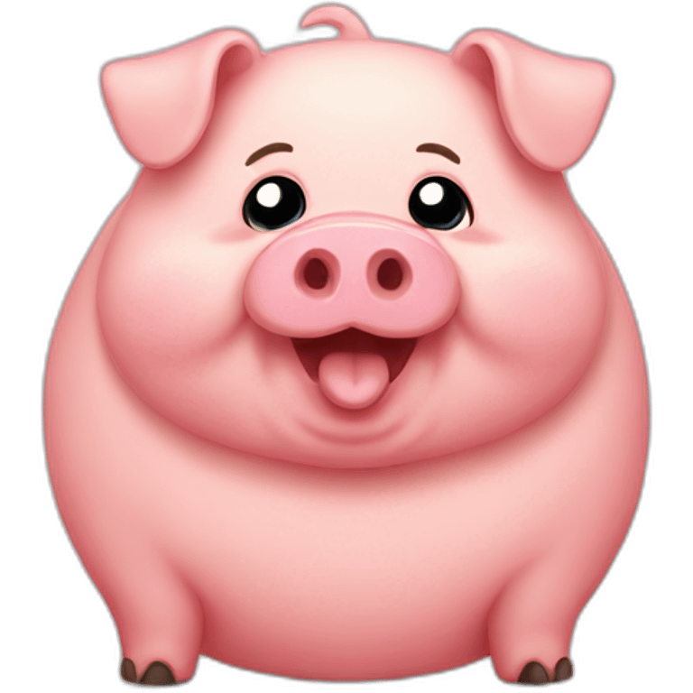 a fat pig emoji