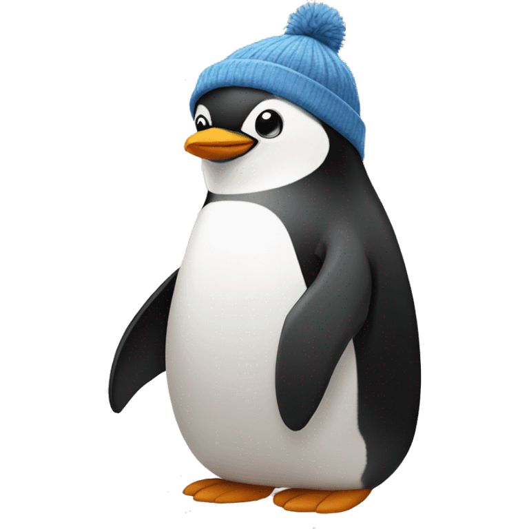 penguin in a beanie emoji