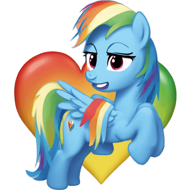 Rainbow dash heart emoji