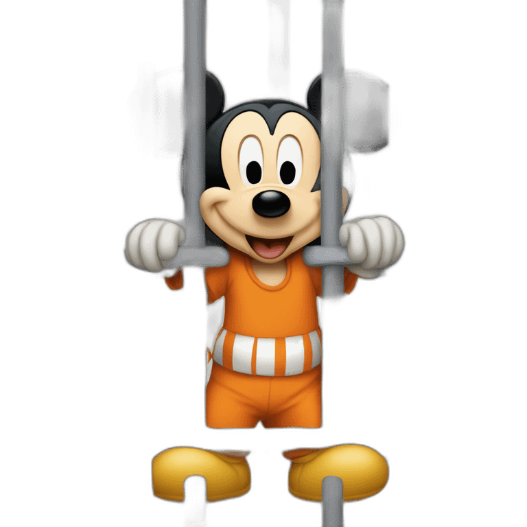 Mickey mouse in jail emoji