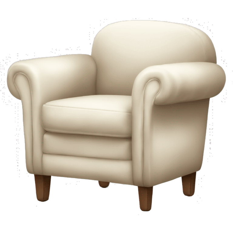 Ivory  Cozy armchair with pillow in the back emoji